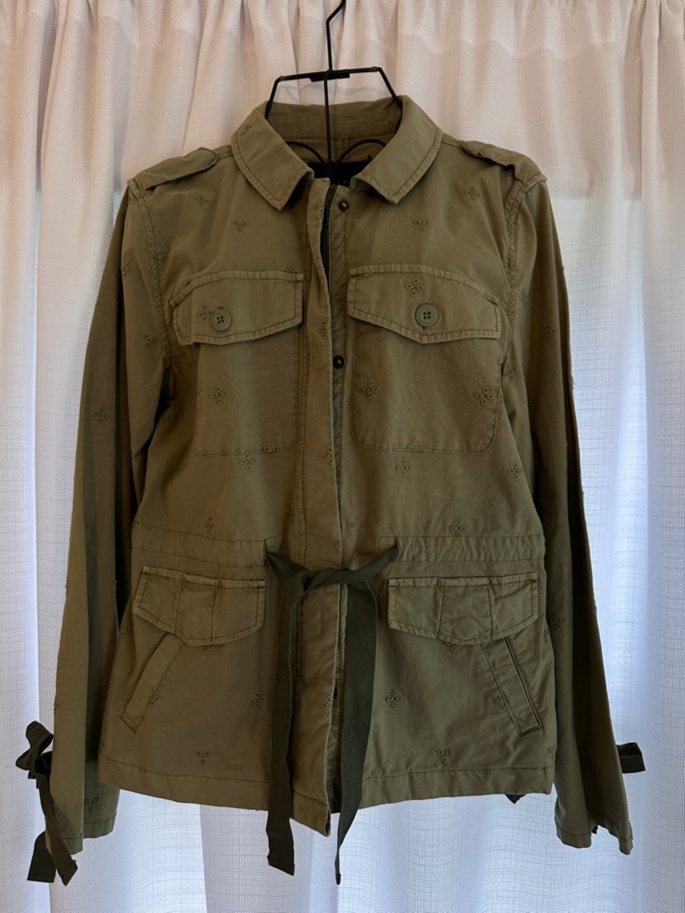 Sanctuary embroidered cadet green jacket